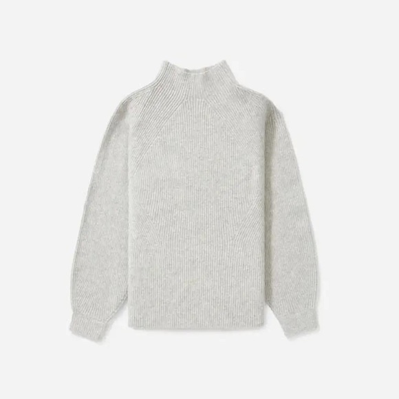 Everlane ✨Limited Edition✨ The Premium Cashmere Mockneck Sweater Heather Gray XS - Picture 6 of 9